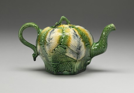 Teapot, Staffordshire, 1760/75. Creator: Staffordshire Potteries.
