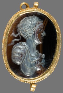 Pendant with an Intaglio of the Head of a Woman, Europe, 16th century. Creator: Unknown.