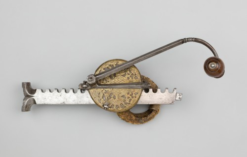 Cranequin (Winder) for a Crossbow, Nuremberg, 1570/80 with a mid-17th century decoration. Creator: Unknown.