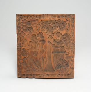 Biscuit Mold: Adam and Eve Expelled from the Gates of Eden, Germany, Possibly 17th century. Creator: Unknown.