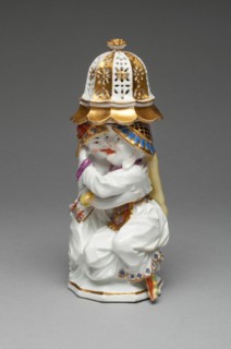 Sugar Caster with Cover (one of a pair), Meissen, c. 1737. Creator: Meissen Porcelain.