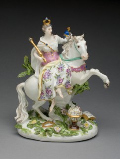 Allegorical Figure Representing Europe, Meissen, 1746. Creator: Meissen Porcelain.