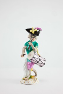 Drummer for the Monkey Band, Meissen, c. 1765. Creators: Meissen Porcelain, Johann Joachim Kaendler.