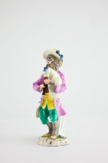 Bagpiper for the Monkey Band, Meissen, c. 1765. Creators: Meissen Porcelain, Johann Joachim Kaendler.