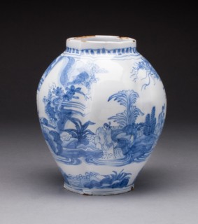 Vase, Delft, c. 1700. Creator: Delftware.