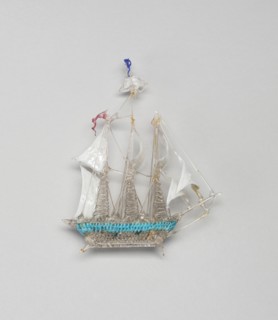 Sailboat, France, 18th century. Creator: Verres de Nevers.