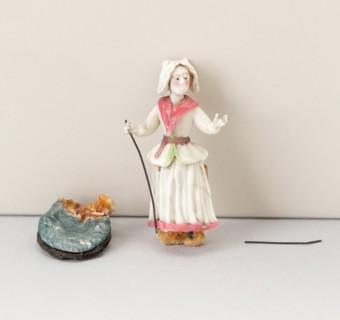 Girl with Staff, France, 18th century. Creator: Verres de Nevers.