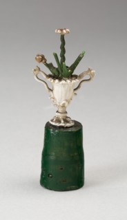 Urn with Flowers, France, 18th century. Creator: Verres de Nevers.