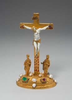 Christ on the Cross with the Virgin and Saint John the Evangelist, Germany, c. 1575-c. 1600. Creator: Unknown.