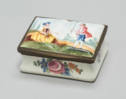 Double Snuff Box, South Staffordshire, c. 1770. Creator: Staffordshire Potteries.
