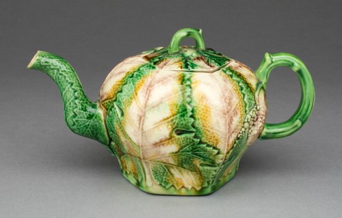 Teapot, Staffordshire, 1760/75. Creator: Staffordshire Potteries.