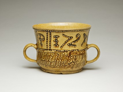 Cup, Staffordshire, 1724. Creator: Staffordshire Potteries.