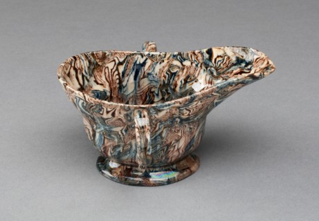 Sauce Boat, Staffordshire, 1750/59. Creator: Staffordshire Potteries.