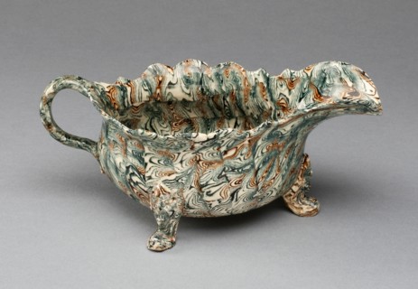 Sauceboat, Staffordshire, 1750/59. Creator: Staffordshire Potteries.