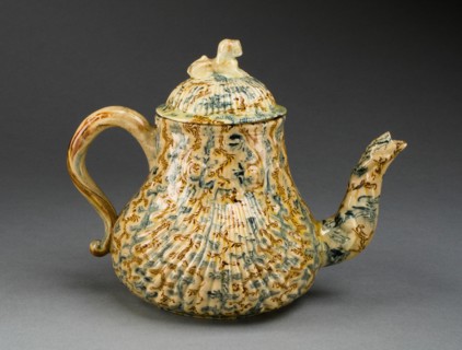 Teapot, Staffordshire, 1750/59. Creator: Staffordshire Potteries.