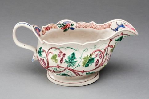 Sauceboat, Staffordshire, c. 1750. Creator: Staffordshire Potteries.