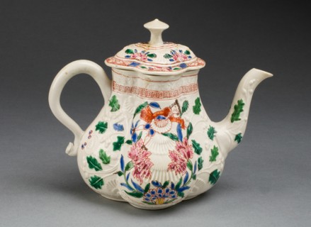 Teapot, Staffordshire, c. 1750. Creator: Staffordshire Potteries.