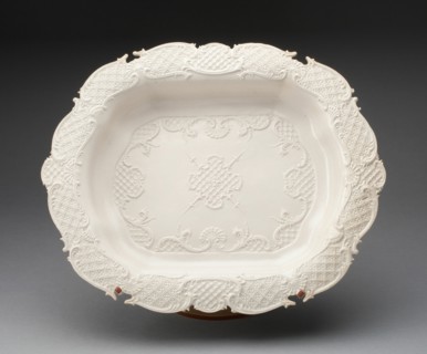 Dish, Staffordshire, 1750-1760. Creator: Staffordshire Potteries.
