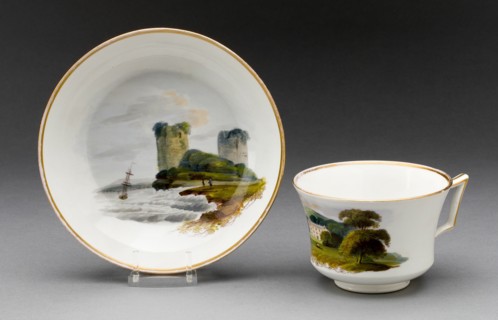Cup and Saucer, Burslem, c. 1815. Creator: Wedgwood.
