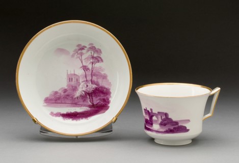 Cup and Saucer, Burslem, c. 1820. Creator: Wedgwood.