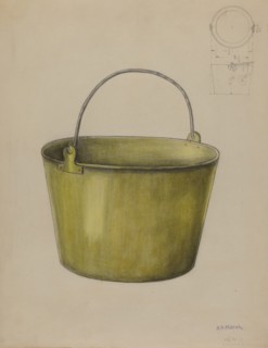 Fire Water Pail, c. 1936. Creator: Herbert Marsh.