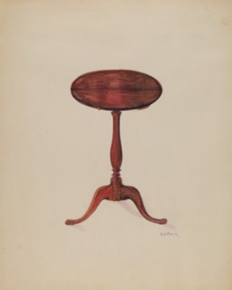 Tilt Top Table, c. 1937. Creator: Herbert Marsh.