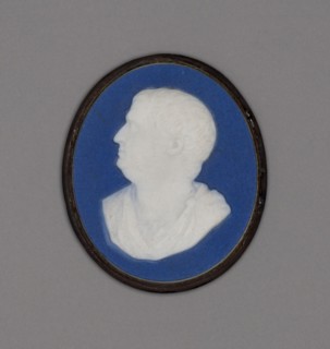 Medallion with Roman Emperor, Burslem, Late 18th century. Creator: Wedgwood.