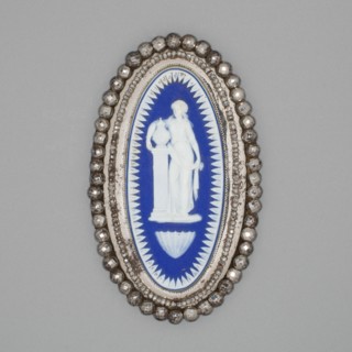 Buckle Medallion (part of buckle), Burslem, Late 18th century. Creator: Wedgwood.