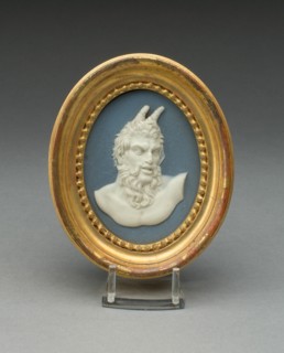 Plaque with Head of a Satyr, Burslem, 1770. Creator: Wedgwood.