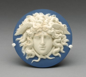 Medallion with Head of Medusa, Burslem, 1774/80. Creator: Wedgwood.