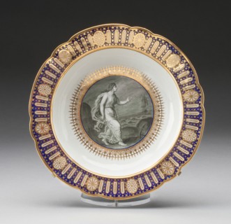Soup Plate from the "Hope Service" Made for the Duke of Clarence, Worcester, c. 1792. Creator: Royal Worcester.