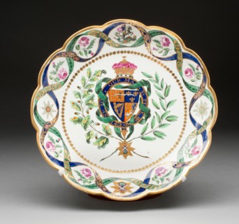 Plate from the Duke of Clarence Service, Worcester, 1789. Creator: Royal Worcester.