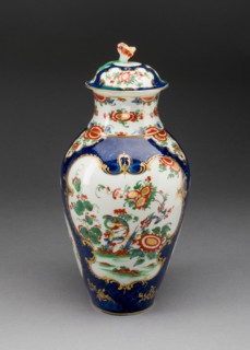 Covered Vase, Worcester, c. 1770. Creator: Royal Worcester.