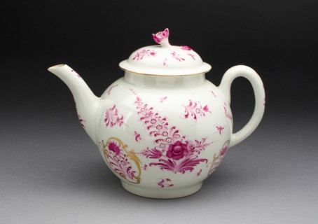 Teapot, Worcester, c. 1770. Creator: Royal Worcester.