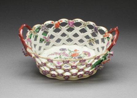 Basket, Worcester, c. 1770. Creator: Royal Worcester.