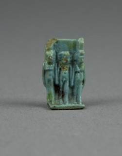 Amulet of the Goddesses Isis and Nephthys with Horus Standing Between, Egypt, Third Intermediate... Creator: Unknown.