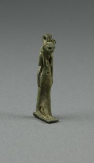 Amulet of the Goddess Bastet, Egypt, Third Intermediate Period, Dynasty 21-25 (1070-656 BCE). Creator: Unknown.