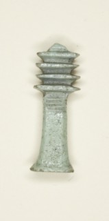Amulet of a Djed Pillar, Egypt, Third Intermediate Period, Dynasty 21-25 (1070-656 BCE). Creator: Unknown.