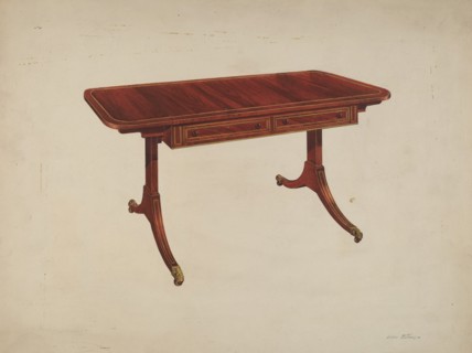 Table, c. 1938. Creator: Arthur Matthews.