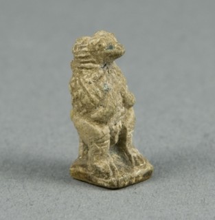 Amulet of the God Thoth as a Seated Baboon, Egypt, Late Period (?), Dynasties 26-31 (664-332 BCE). Creator: Unknown.
