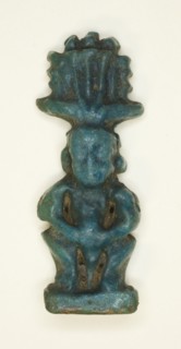 Amulet of the God Pataikos wearing Atef Crown, Egypt, Third Intermediate Period-Late Period... Creator: Unknown.