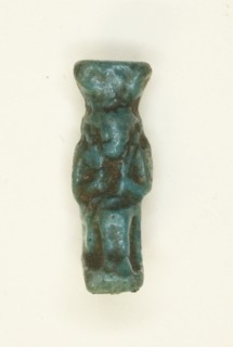 Amulet of the Goddess Hathor with Menat and Sistrum, Egypt, Late Period (?) (664-332 BCE). Creator: Unknown.
