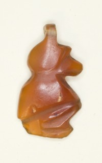Amulet of a Sitting Baboon, Egypt, Middle Kingdom (about 1700 BCE). Creator: Unknown.