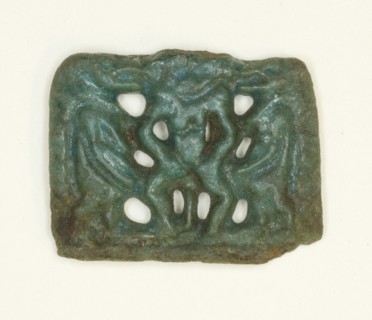 Amulet of the God Bes Flanked by the Goddess Taweret (Thoeris), Egypt, Third Intermediate Period... Creator: Unknown.