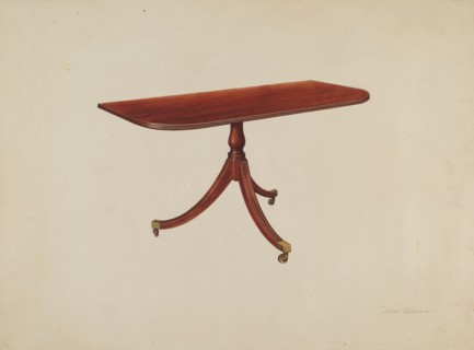 Duncan Phyfe Table, c. 1938. Creator: Arthur Matthews.