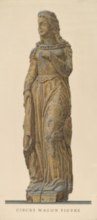 Circus Wagon Figure: Medieval Lady, c. 1940. Creator: John Matulis.