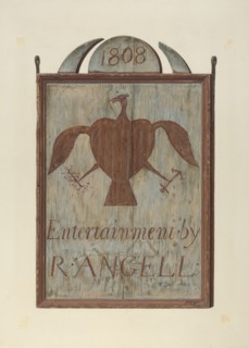 R. Angell's Tavern Sign, c. 1939. Creator: John Matulis.
