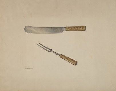 Knife and Fork, c. 1939. Creator: Stanley Mazur.