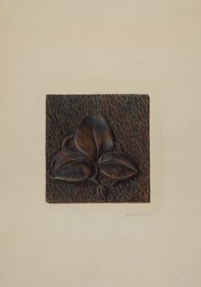 Wooden Plaque, c. 1940. Creator: Stanley Mazur.