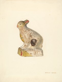 Chalkware Rabbit, c. 1938. Creator: Stanley Mazur.